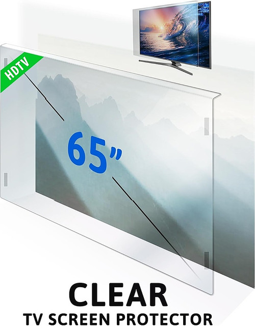 SaharaCase - ZeroDamage 65" TV Screen Protector - Clear