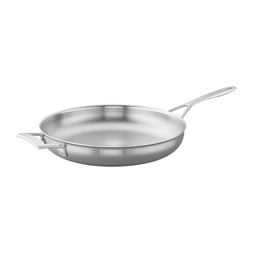 Demeyere Industry 5-Ply 12.5-inch Stainless Steel Fry Pan with Helper Handle - Silver