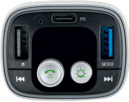 iSimple - Bluetooth 5.0 FM Transmitter for Music Streaming, Charging, and Hands-Free Calling - Black