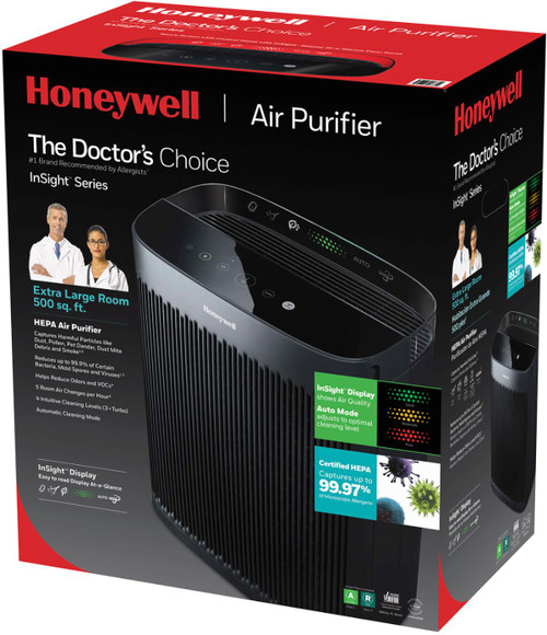 Honeywell - 501 Sq. Ft. Console Air Purifier - Black