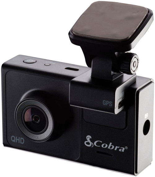Cobra - SC 200D Dual-View Smart Dash Cam with Rear-View Accessory Camera - Black