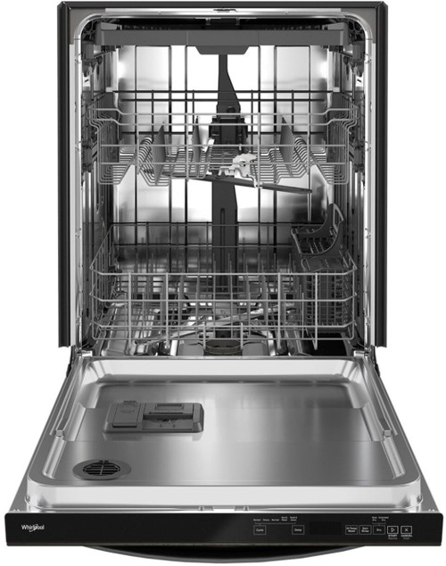 Whirlpool - 24" Top Control Built-In Dishwasher with Stainless Steel Tub, Large Capacity, 3rd Rack, 47 dBA - Fingerprint Resistant Black Stainless Steel