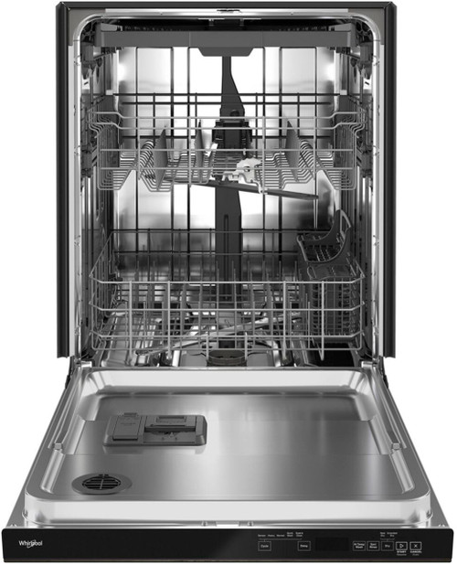 Whirlpool - 24" Top Control Built-In Dishwasher with Stainless Steel Tub, Large Capacity, 3rd Rack, 47 dBA - Fingerprint Resistant Stainless Steel