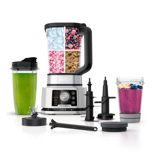 Ninja - Ninja® Foodi™ Power Pitcher System. Smoothie Bowl Maker + 4in1 and Personal Blender 1400WP smartTORQUE™ 6 Auto-iQ® - Silver