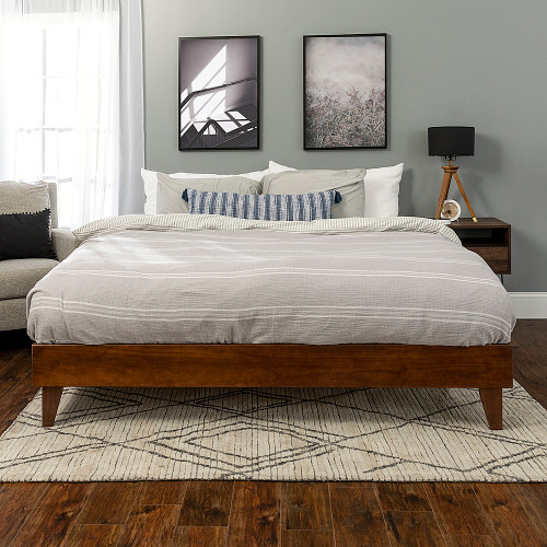 Walker Edison - Solid Wood King Platform Bed