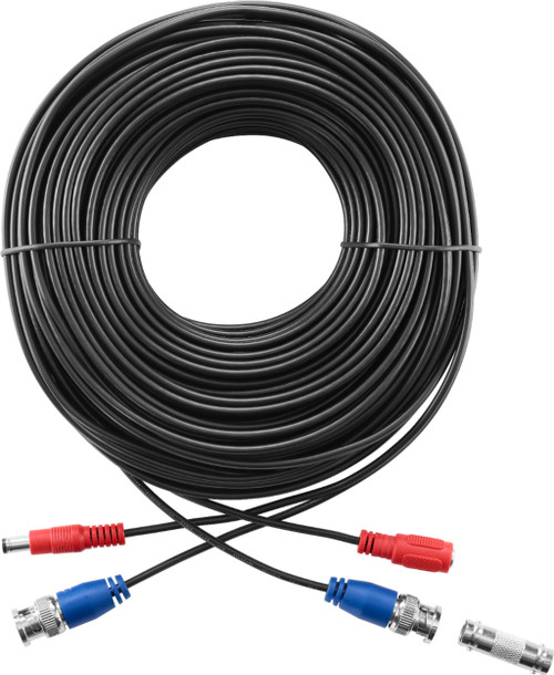 Insignia™ - 100' 4K In-Wall Premium Video/Power Security Cable - Black