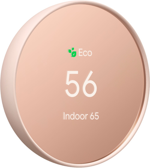 Google Nest Thermostat - Programmable Smart Wi-Fi Thermostat for Home - Sand