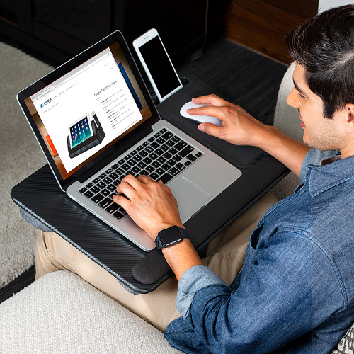 LapGear - Home Office Pro Lap Desk for 15.6" Laptop - White Marble