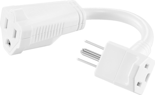 Insignia™ - 6" 2-Outlet Plug Liberator - White