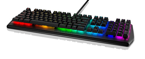 Alienware - AW410K Wired Mechanical CHERRY MX Brown Switches Gaming Keyboard with RGB Back Lighting - Dark Side of the Moon