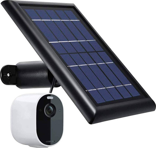 Wasserstein - Mountable Solar Panel for Arlo Essential and Essential XL Spotlight Security Cameras - Black