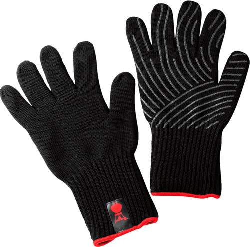 Weber - Black Premium BBQ Glove Set (Large/X-Large) - Black