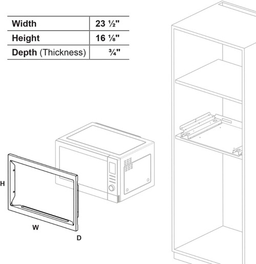 Panasonic NN-TK81KCS 24" Trim Kit for NN-CD87KS 1.2 cu ft Microwave Ovens, Stainless Steel