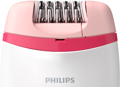 Philips - Satinelle Essential Corded Epilator - White/Pink