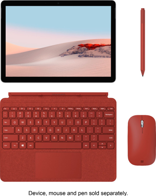 Microsoft - Geek Squad Certified Refurbished Surface Go Signature Type Cover - Poppy Red