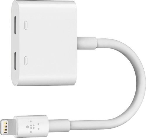 Belkin - Lightning Audio with Charge Adapter - White