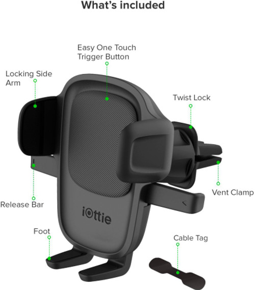 iOttie - Easy One Touch 5 Car Holder for Most Cell Phones - Black