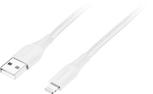Insignia™ - 4' Lightning to USB Charge-and-Sync Cable - Moon Gray