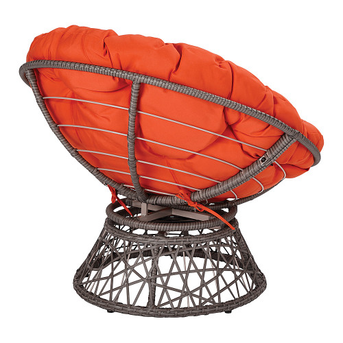 OSP Home Furnishings - Papasan Chair - Orange