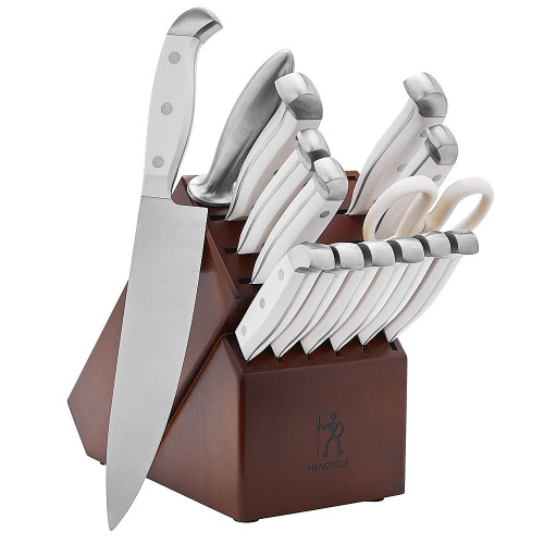 Henckels Statement 15-pc Knife Block Set - White Handles - White