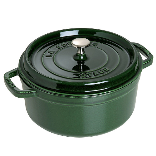 Staub Cast Iron 5.5-qt Round Cocotte - Basil - Basil