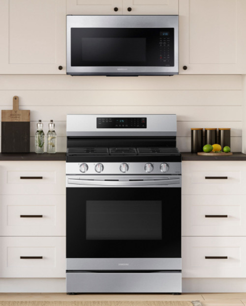 Samsung - 6.0 cu. ft. Freestanding Gas Range with WiFi, No-Preheat Air Fry & Convection - Fingerprint Resistant Stainless Steel