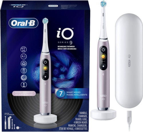 Oral-B - iO Series 9 Connected Rechargeable Electric Toothbrush - Rose Quartz