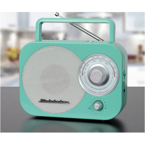 Studebaker - Portable AM/FM Radio - White/Blue