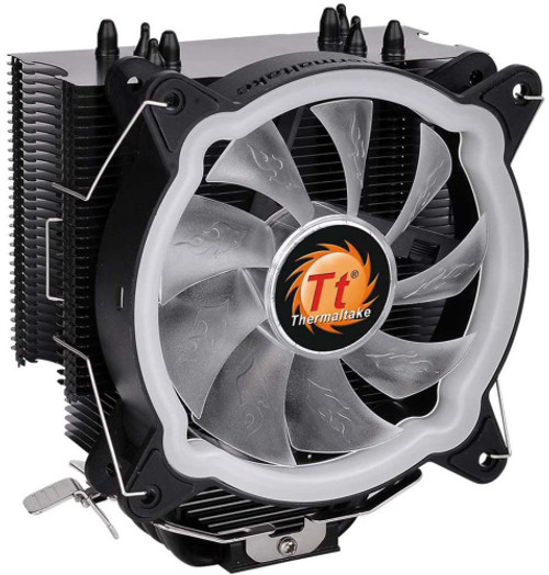 Thermaltake - UX200 5V Motherboard ARGB Sync 16.8 Million Colors 15 Addressable LED Intel/AMD Universal CPU Cooler - Black