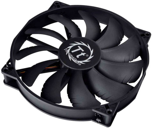 Thermaltake - Pure 20 200mm Quiet High Airflow Case Cooling Fan with Anti-Vibration Mounting System - Black