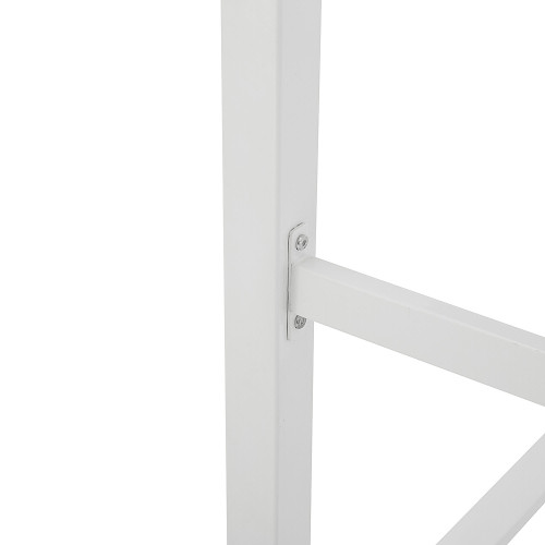 Walker Edison - Premium Deluxe Twin Metal Loft Bed - White