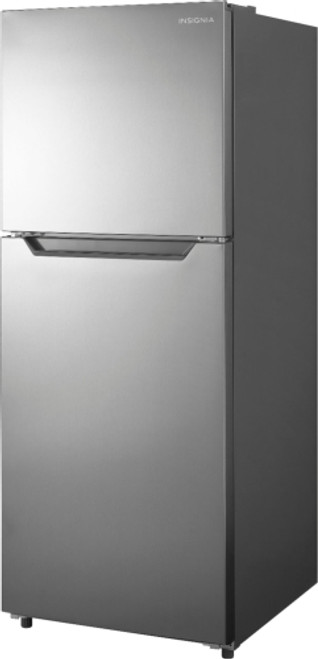 Insignia™ - 10 Cu. Ft. Top-Freezer Refrigerator with Reversible Door - Stainless steel