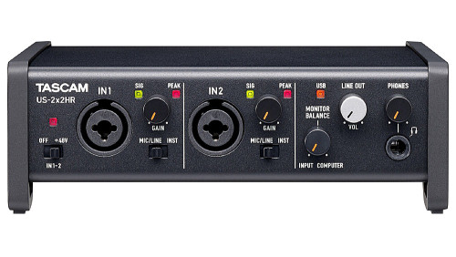 TASCAM - US-2X2HR USB Audio Interface - Black