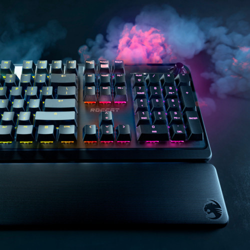 ROCCAT - Pyro RGB Mechanical Gaming Keyboard with Linear Switches and RGB Lightning - Black
