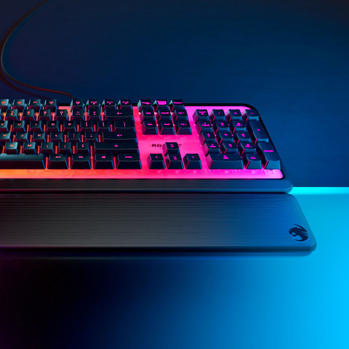 ROCCAT - Magma Membrane Gaming Keyboard with Fully Illuminated RGB Lighting Top Plate - Black