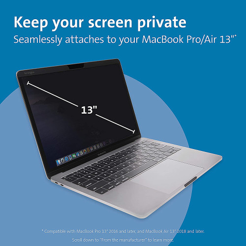 Kensington - MagPro Elite Magnetic Privacy Screen for MacBook- Scratch Resistant, Damage Resistant - Matte