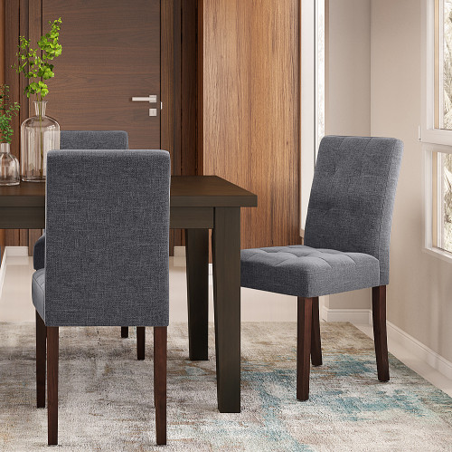 Simpli Home - Andover Contemporary Parson Dining Chair (Set of 2) - Slate Grey