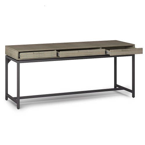 Simpli Home - Banting Mid Century Wide Desk - Distressed Grey