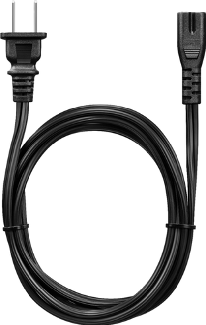 Best Buy essentials™ - 6' 2-Slot Non-Polarized Power Cord - Black
