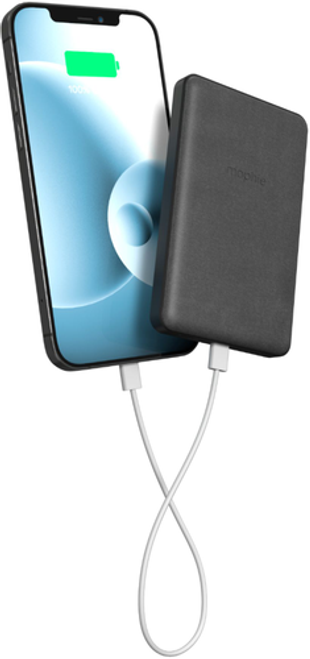 mophie - Snap+ Juice Pack Mini 5,000 mAh Portable Charger with MagSafe Compatibility - Black