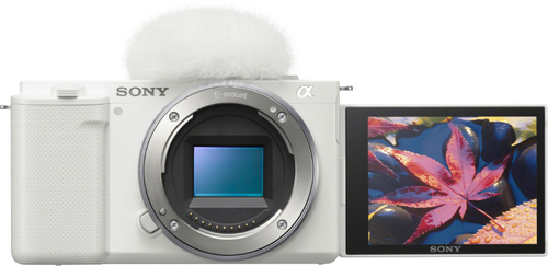 Sony - Alpha ZV-E10 APS Interchangeable Lens Mirrorless Vlog Camera - Body Only - White