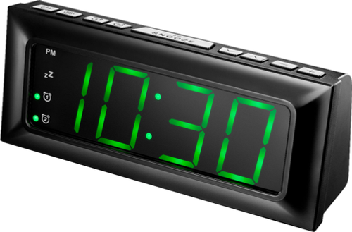 Best Buy essentials™ - Digital AM/FM Dual Alarm Clock - Black
