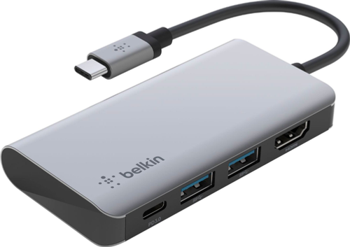 Belkin - USB-C® 4-in-1 Multiport Adapter - Gray