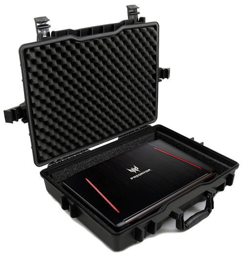 CASEMATIX - Waterproof Hard Case for 15-17 Inch Gaming Laptops - Black