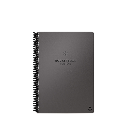 Rocketbook - Fusion Smart Reusable Notebook 7 Page Styles 6" x 8.8" - Deep Space Gray - Deep Space Gray
