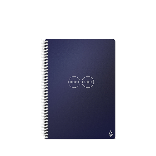 Rocketbook - Core Smart Reusable Notebook Lined 6" x 8.8" - Midnight Blue - Midnight Blue