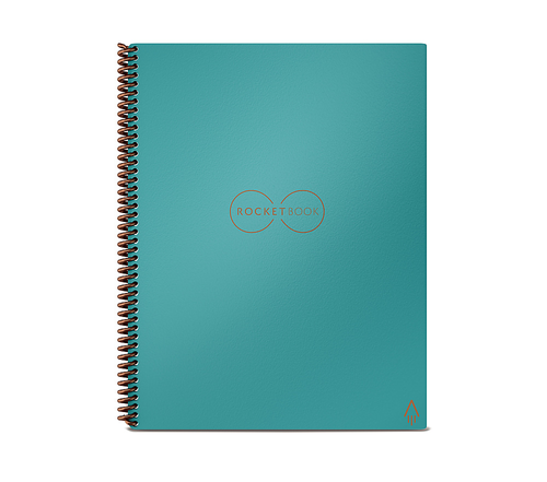 Rocketbook - Core Smart Reusable Notebook Lined 8.5" x 11" - Neptune Teal - Neptune Teal