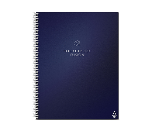 Rocketbook - Fusion Smart Reusable Notebook 7 Page Styles 8.5" x 11" - Midnight Blue - Midnight Blue