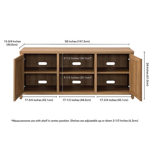 Camden&Wells - Granger 58" TV Stand - Golden Oak