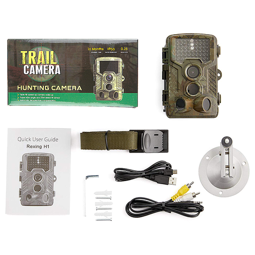 Rexing - H1 HD 16MP Trail Camera Day & Night Ultra Fast Motion Detection - Green